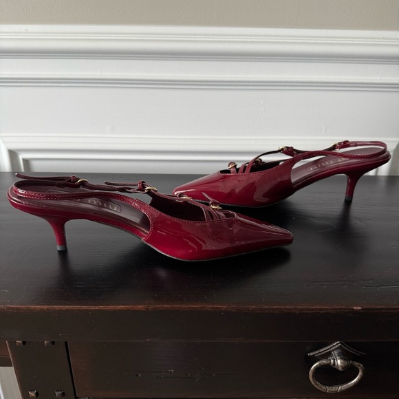 MIU MIU 55 patent leather slingback pumps - Picture 4 of 9